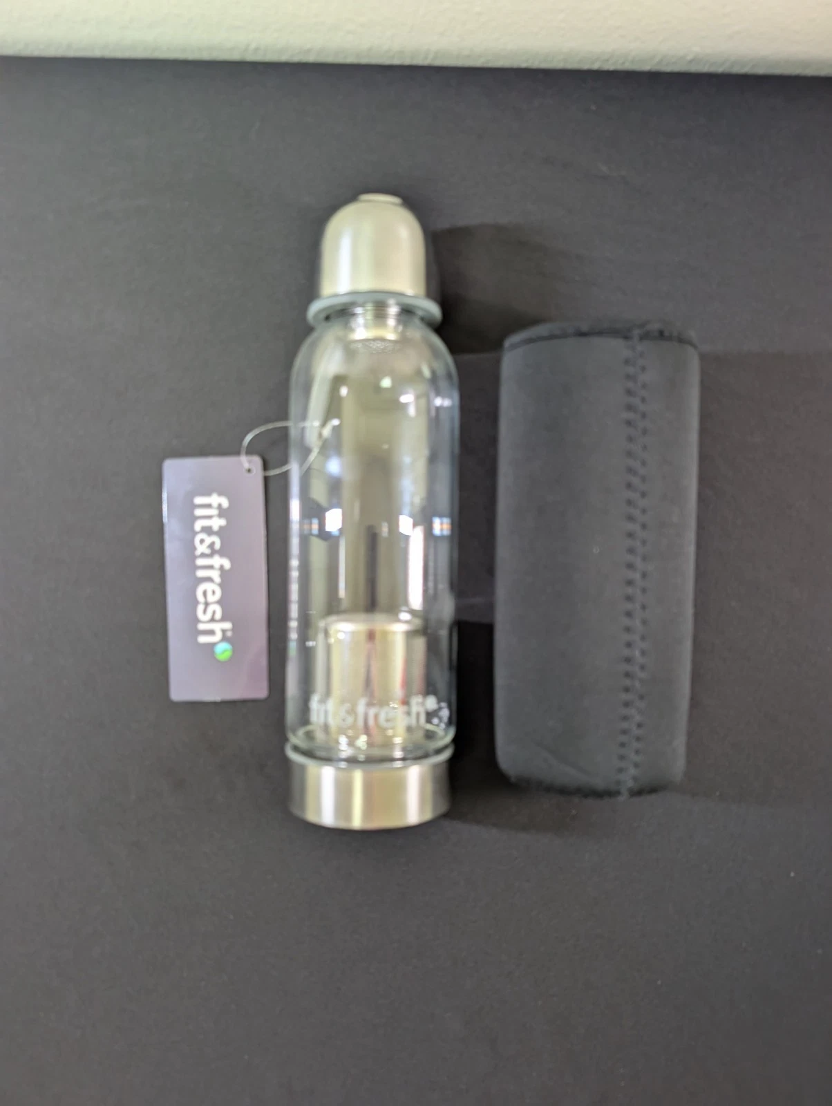 Leakproof Loose Leaf Tea Infuser Double Wall Glass Bottle & Neoprene Sleeve