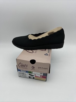 Cleo Flex Wedge By Skechers Women's Black Dress Shoes Size 9 Stretch Fit |  eBay