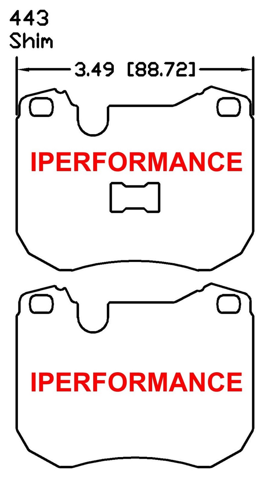 Titanium Brake Pad Shim Heat Shield Set for Lamborghini Diablo 1993-1994; REAR