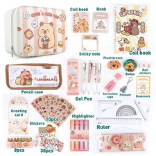 Capybara Cute Pencil Case, Capibara School Stationery Gift Set, Pencils, Ballpoi