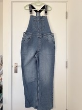 Hollister Women’s High-rise Denim Overall Dungarees Size XL