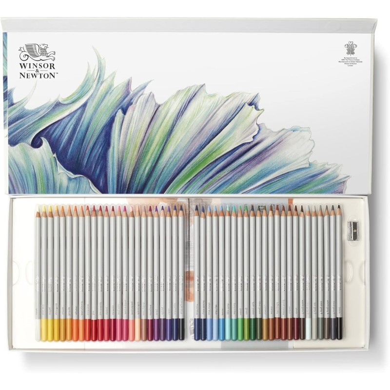 Crayons de couleur beaux-arts Winsor et Newton, coffret cadeau pour dessin artistique