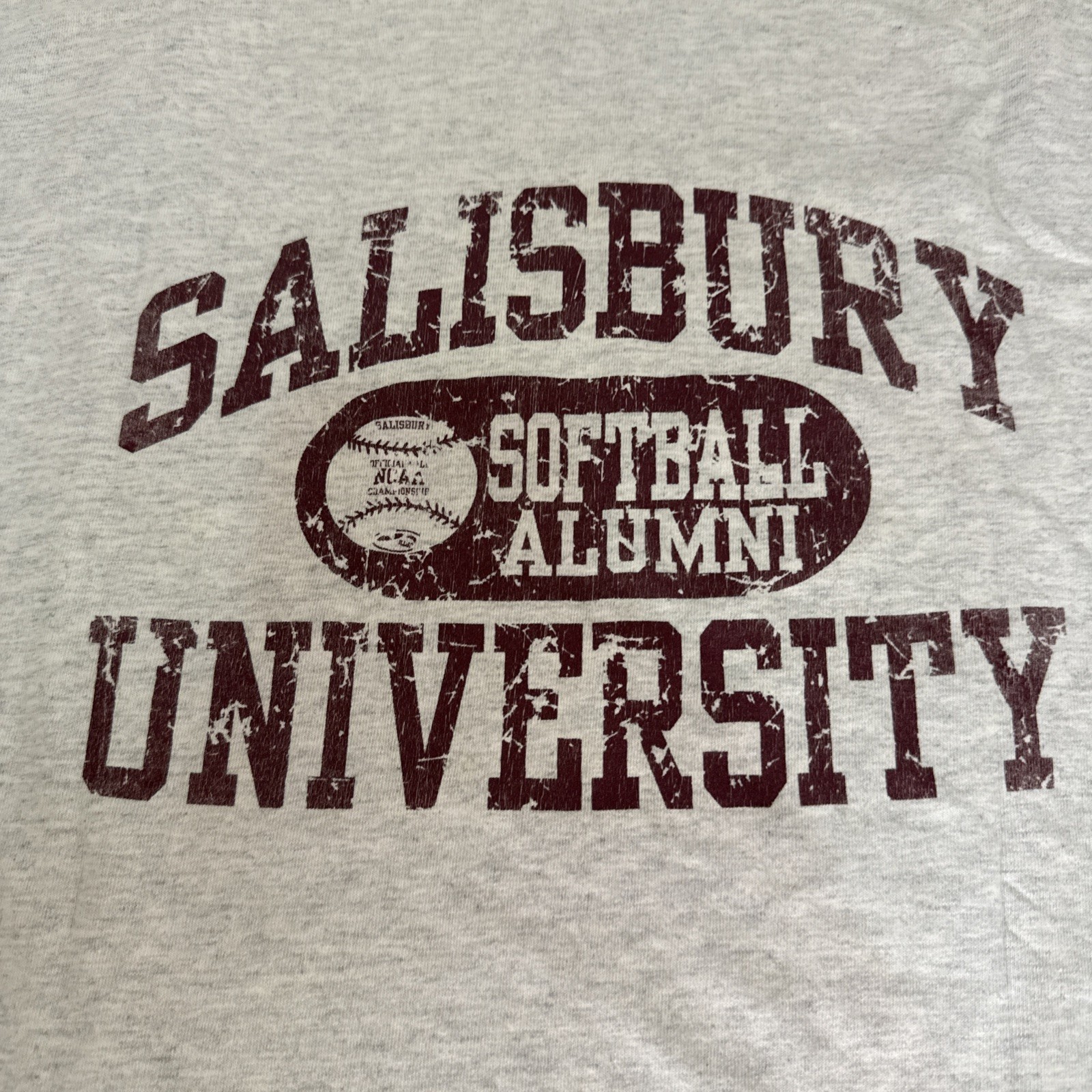 Salisbury University Softball Alumni T Shirt XL With Stains Russell image 2