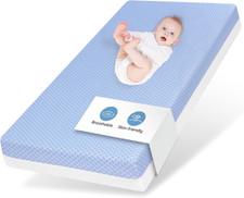 Dual Sided Memory Foam Crib Mattress with Washable Cover, 52"x27.6
