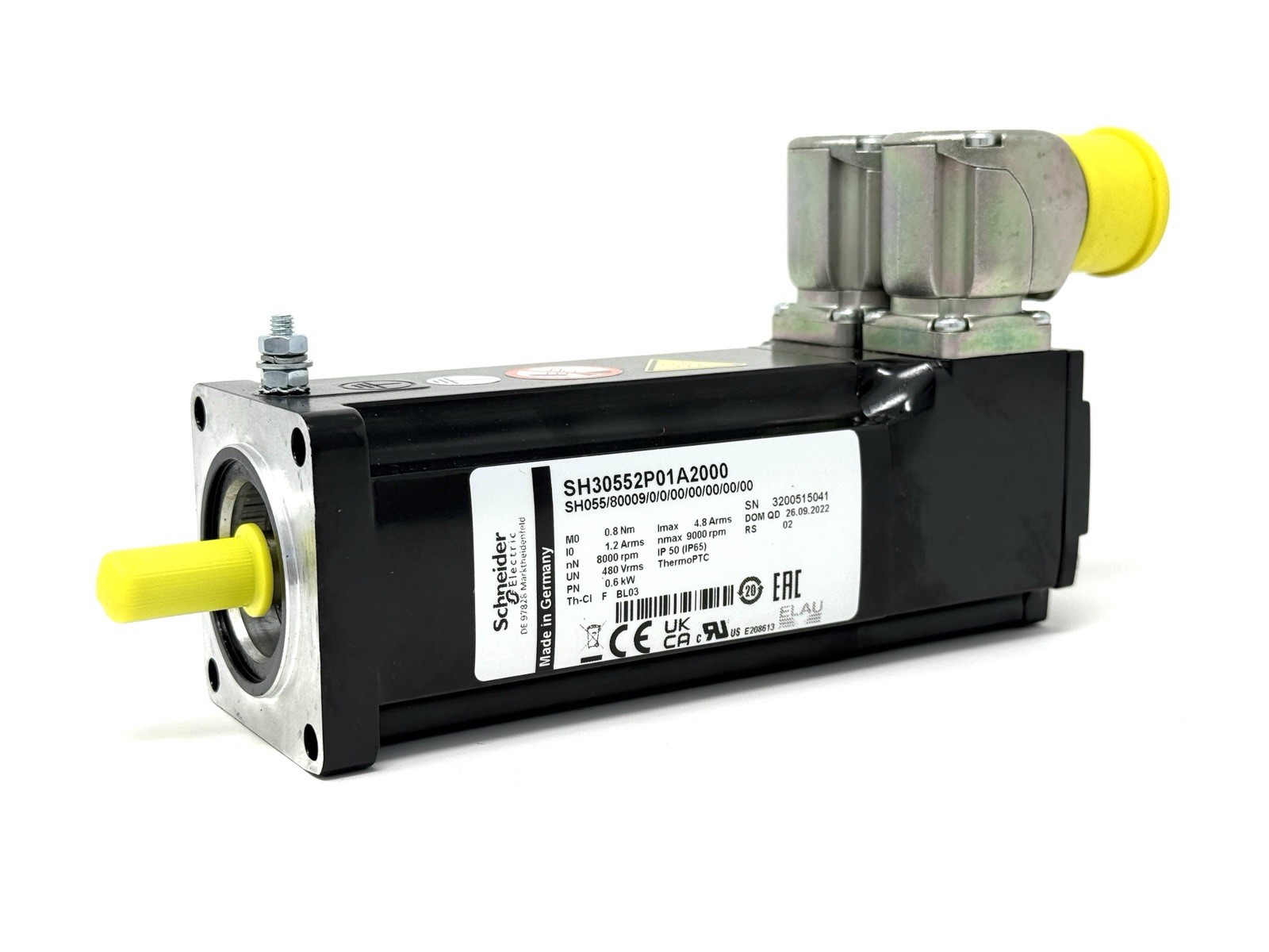 NEW Schneider SH30553P01A2100 Servo Motor 1.2Nm 480V 9000 RPM 880W SH055/80013