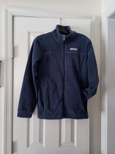 Columbia Youth Size 14-16 Columbia Blue Full Zip Mock Neck Fleece Jacket
