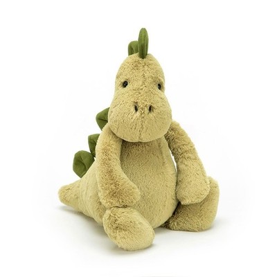 Jellycat Bashful Dino Medium 12in Plush - Olive Green NEW