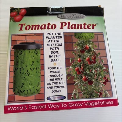 Handy Trends Upside Down Hanging Tomato Planter Round Bag Garden Patio Easy Grow