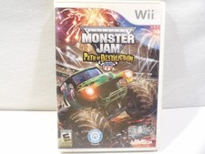 Monster Jam: Path of Destruction (Nintendo Wii, 2010), box, disk, manual