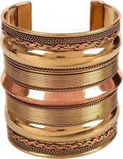 Copper Peace Chakra Bracelet Indian Handcrafted Yoga Healing Jewelry Men Women
