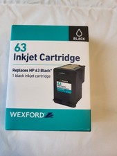 NEW WEXFORD 63 Inkjet Cartridge Black Replaces HP 63 OEM F6U62AN