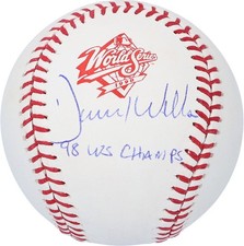 David Wells NY Yankees Signed 1998 World Series Baseball & 