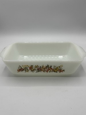 Vintage Anchor Hocking Fire King 441 Harvest vegetable loaf dish, 1qrt