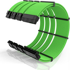 16AWG PSU Cable Extension Kit with Cable Combs,1x24pin ATX/1x8pin 4 4 EPS/2x8pi