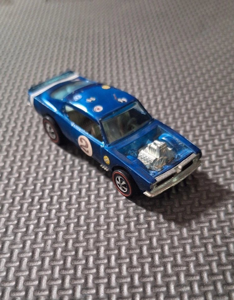 Hot Wheels 1970 King Kuda azul con champán Int. Coche Hong Kong casi como nuevo. Foto 4 de 4