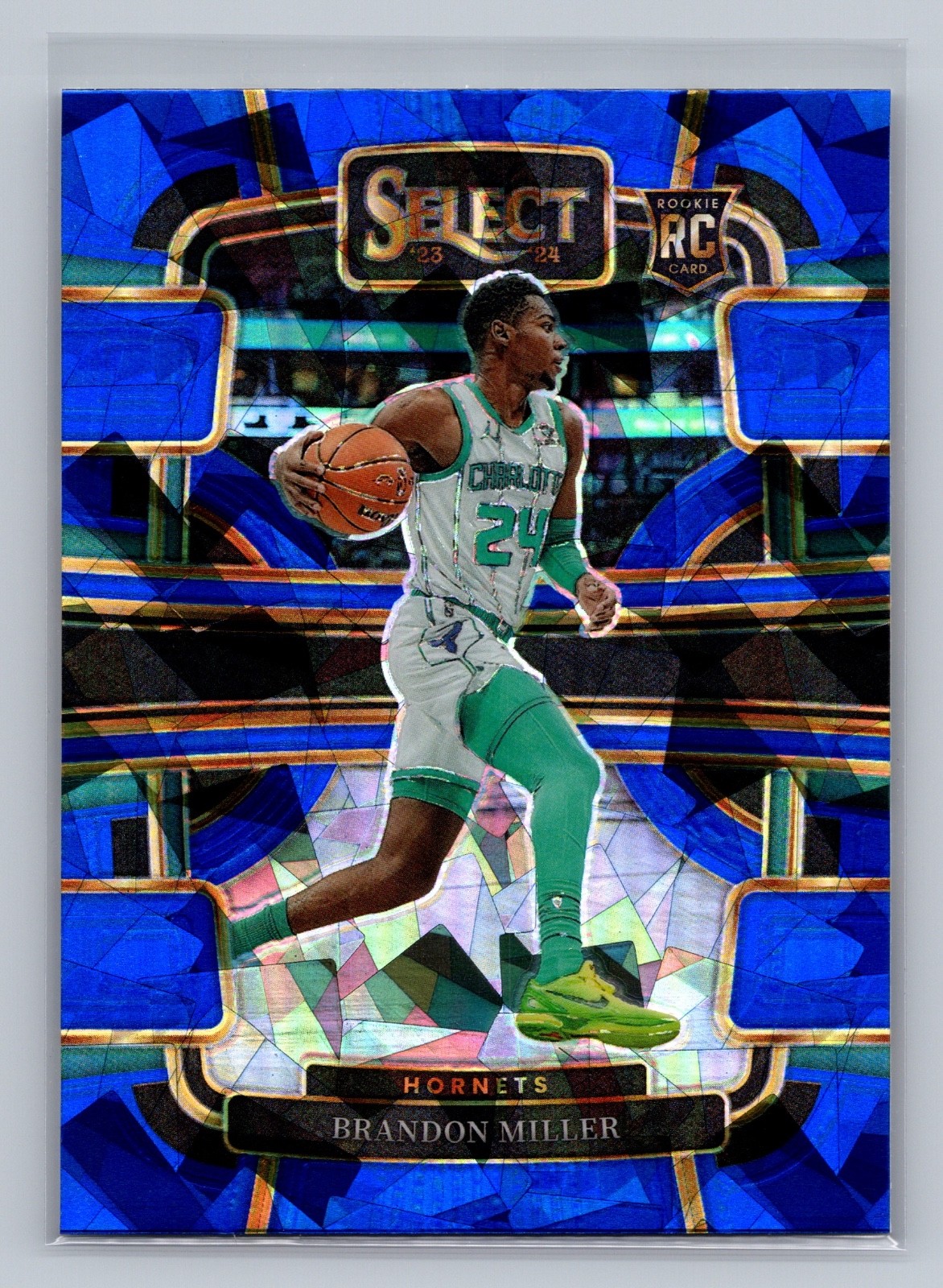 2023-24 Panini Select - Concourse Brandon Miller #80 Blue Cracked Ice Prizm (RC)