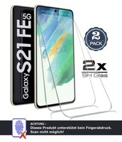 2X FüR Samsung Galaxy S21 Fe 5G - 9H Panzerfolie Echt Glas Hd Schutzglas