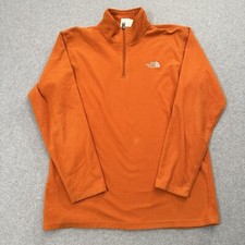 The North Face Boys 1/4 Zip Fleece Pullover Orange Outdoor XL 18/20