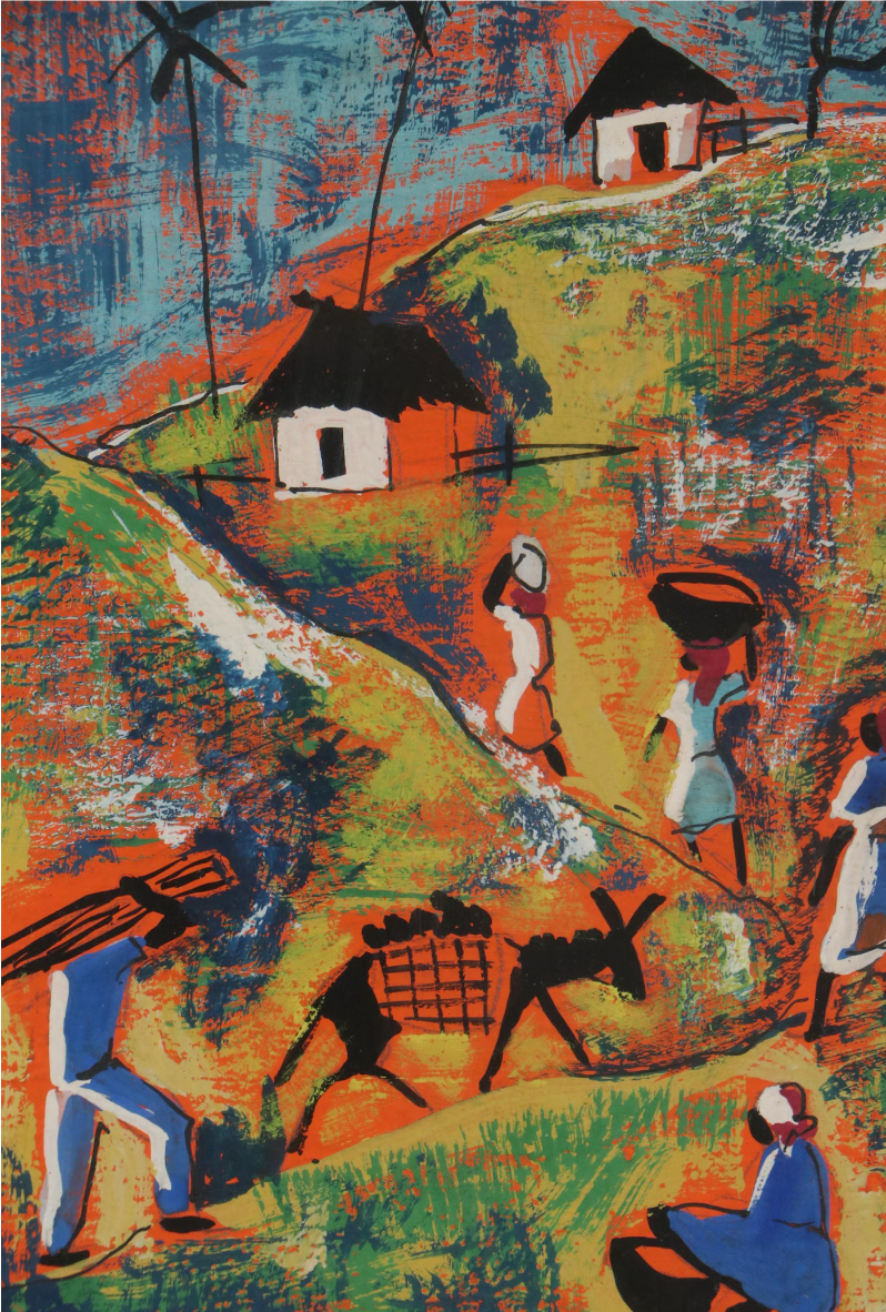 2) Vintage Original Haitian Oil Paintings by Luckner Lazard | eBay