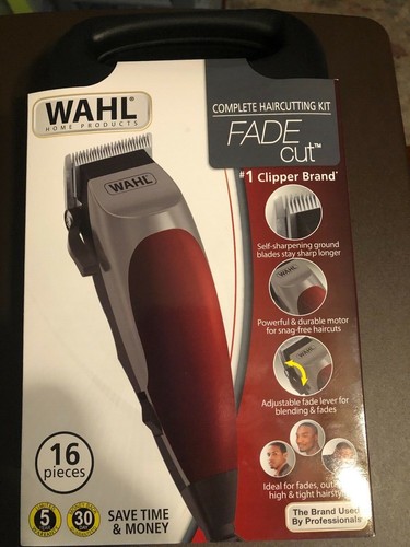 WAHL COMPLETE HAIRCUTTING KIT FADE CUT16 PIECES ADJUSTABLE FADE LEVER 4 BLENDING
