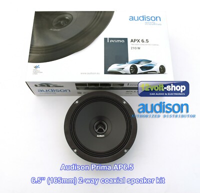 Audison Prima APX 6.5 165mm (6.5'') Coaxial Speaker set (a pair) 70WRms; 4Ω