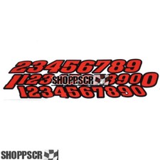 JK Stock car numbers Red 