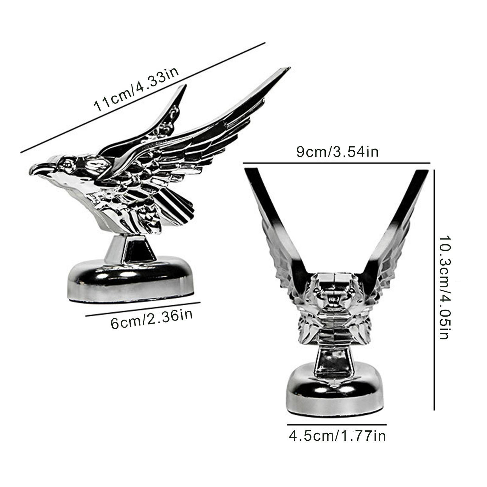 1* 3D Badge Auto Front Cover Car Front Hood Eagle Ornament Car Hood