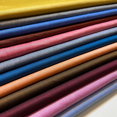 Uni Baumwolle Chambray Stoff Schneiderei Hemd Handwerk Kostüm Shirting Material