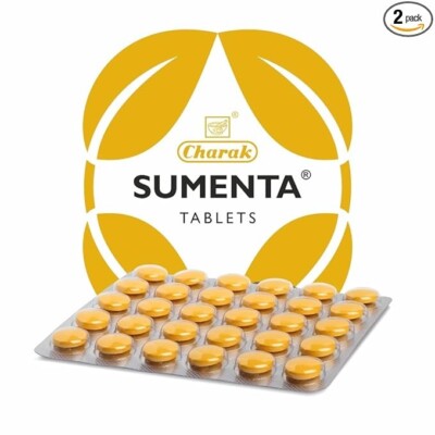 Charak Ayurveda Sumenta (120 Tab) Reduce Anxiety and Stress regulate sleep. F/S