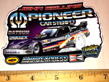 John Collins PIONEER Audio Express Datsun NHRA Racing Funny Car Sticker Decal