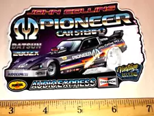 John Collins PIONEER Audio Express Datsun NHRA Racing Funny Car Sticker Decal