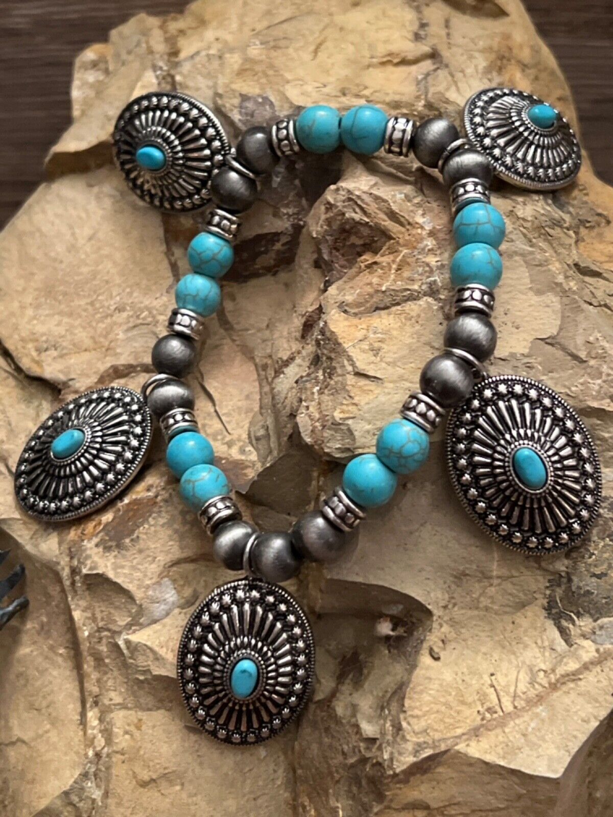 Old Navajo Morenci Turquoise Bracelet Sterling Silver - Yourgreatfinds