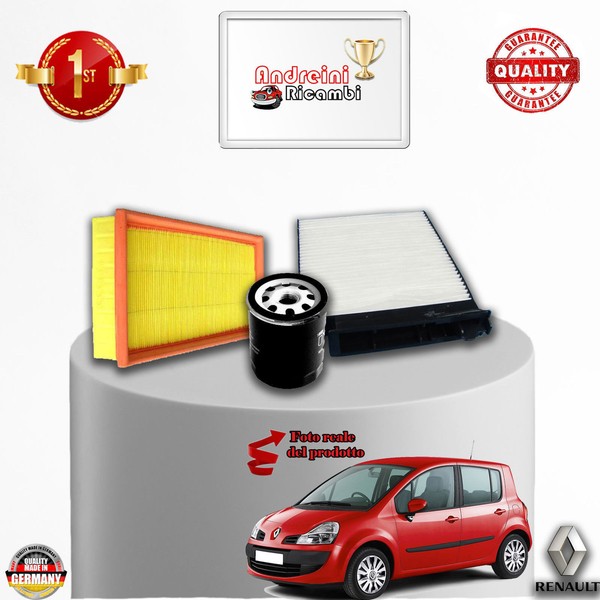 Set Service 3 Filter Renault Modus 1.4 16V 72KW 98CV Von 2004->-image