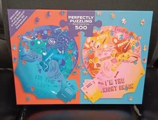 Talking Tables - 500 Pieces Dble Sided BRAIN Puzzle & Trivia Card Set 14" x 16"