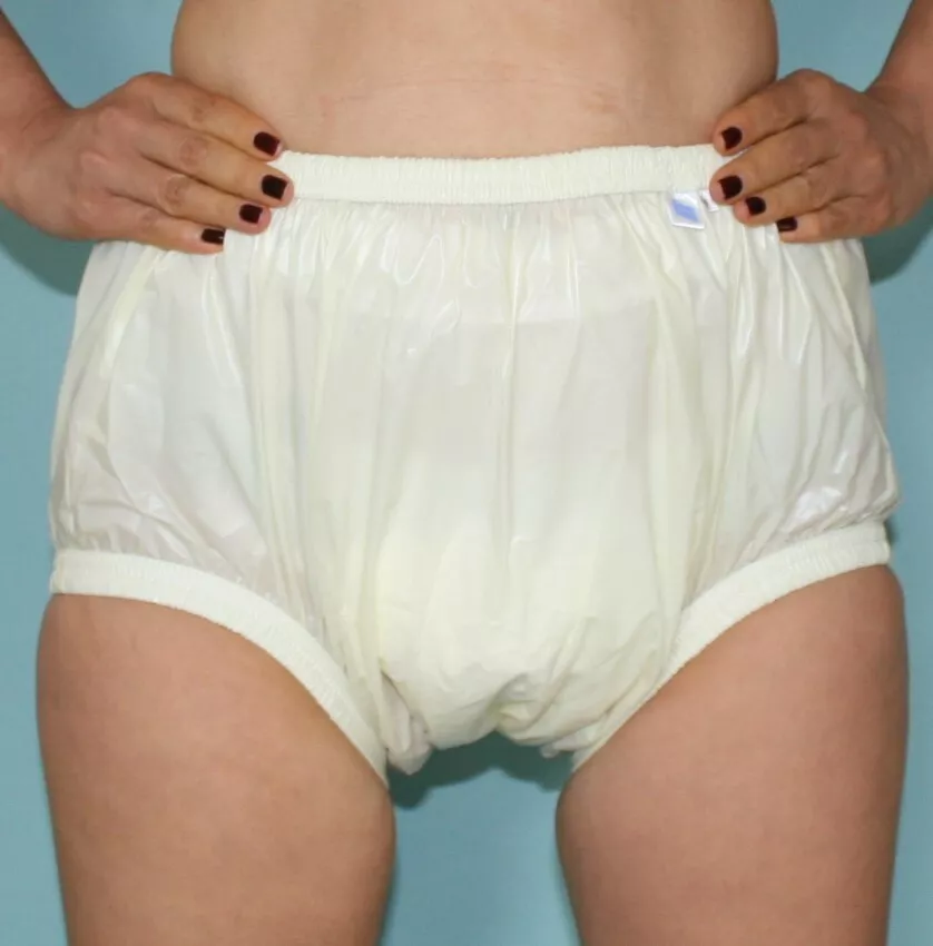 PVC Adult Baby Filled Incontinence Diaper Pants Rubber Pants Clear