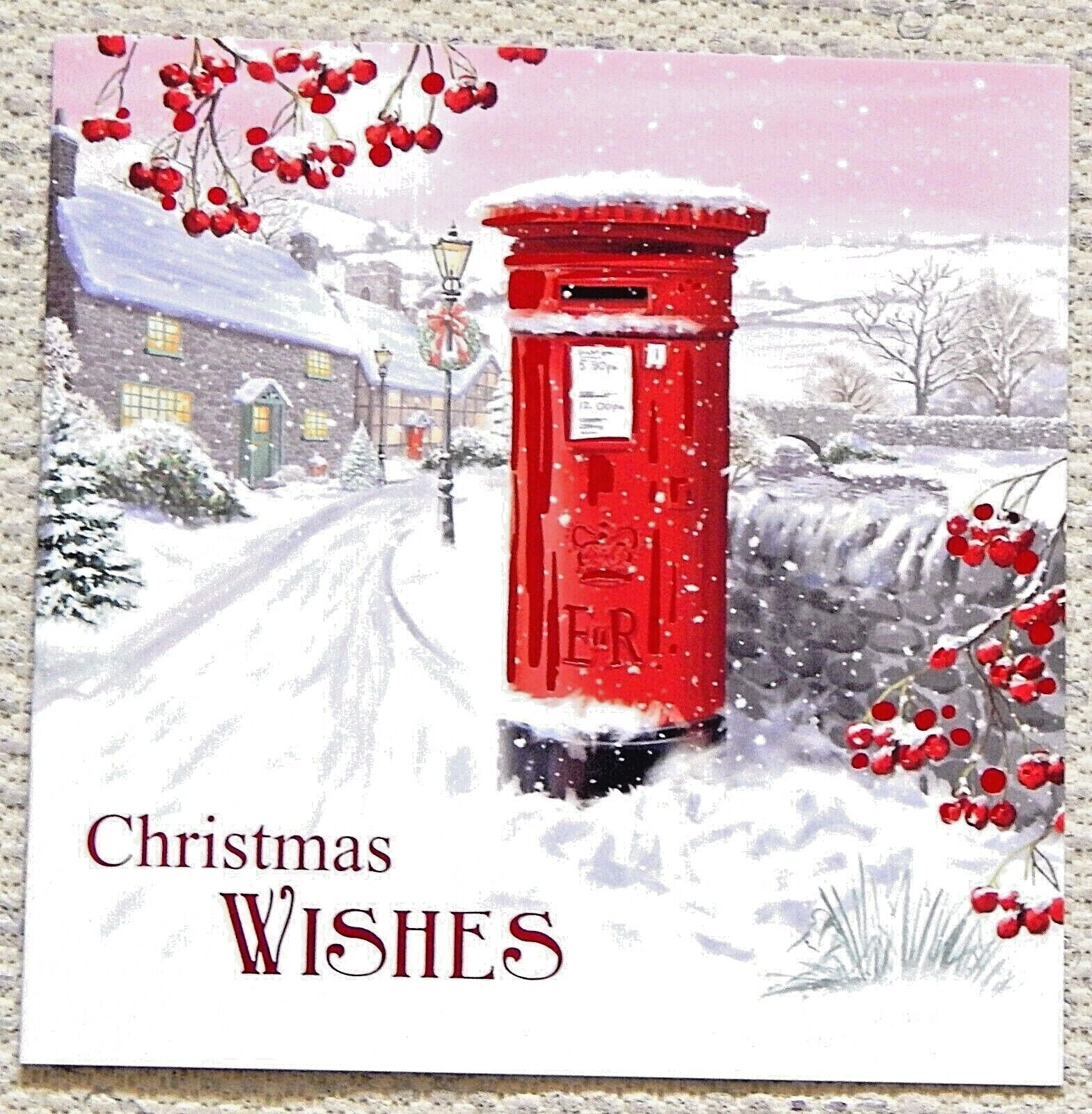 10 Winter Scene Post Box Christmas cards Pack of 10 Traditional