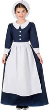 Girls Historical Nurse Costume Kids Florence Nightingale Dress Halloween