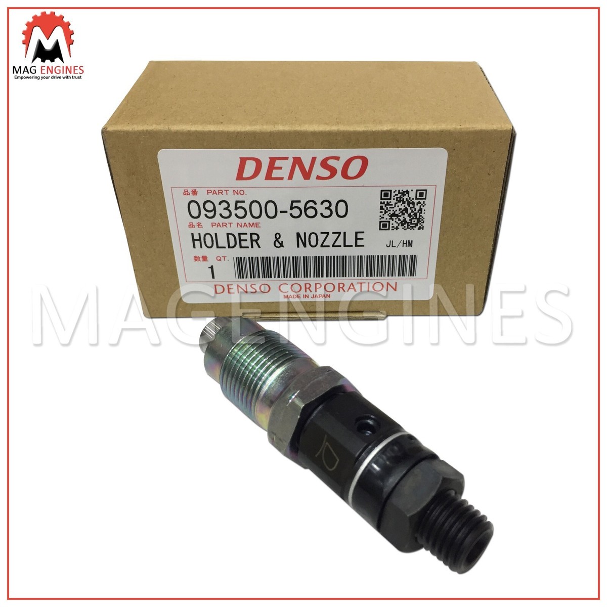 093500-5630 / 23600-69105 x4 DENSO GENUINE HOLDER & NOZZLE SET 1KZ