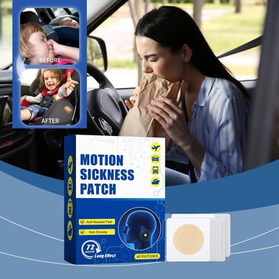40/80x Motion Sea Sickness Patches Cruise Anti Nausea Non-Drowsy for Adults Kids