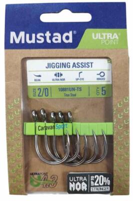 Ami Kabel Fischen Mustad JIGGING ASSIST HOOK 10881NP Vertical Jig Künstlich Ufer