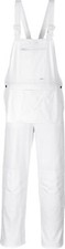 Image of Painters Bolton Bib and Brace White Work Overalls Durable Decorating Dungarees