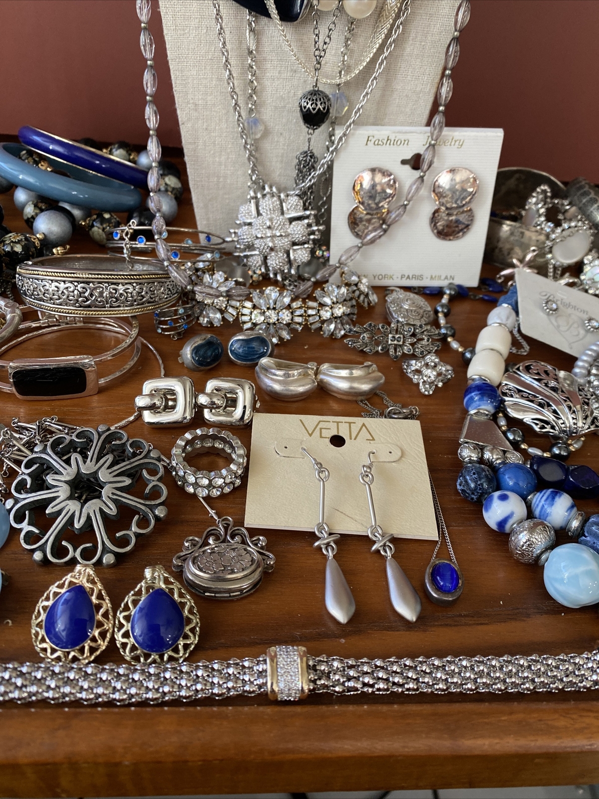 Vintage 90’s jewelry lot! runway! fun chunky jewelry lot ! Silver, Blue ...