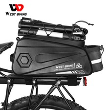 WEST BIKING Waterproof MTB Bike Trunk Bag Rear Rack Pack Bag Bicycle Pannier