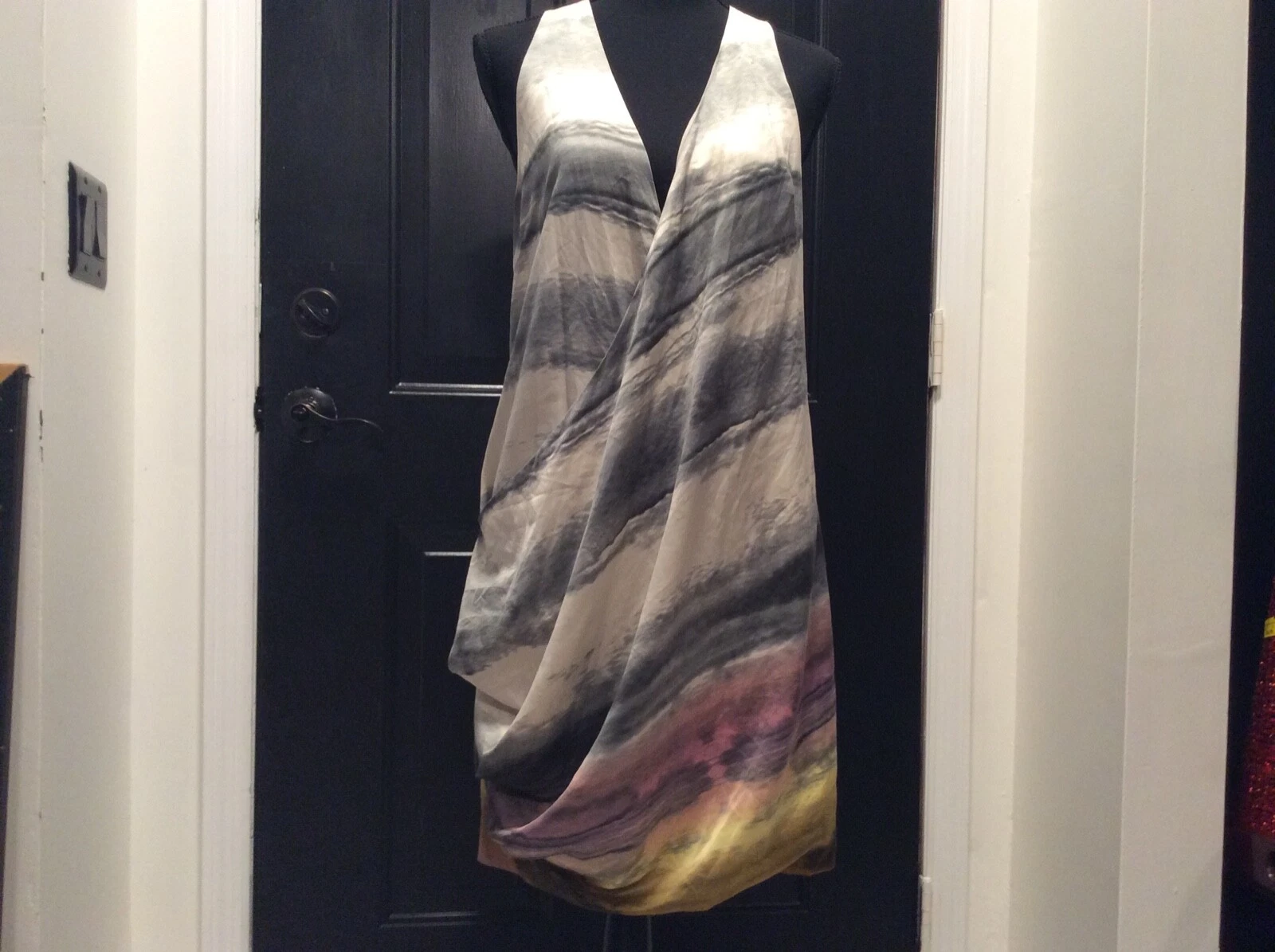 ABITO DA COCKTAIL VINTAGE SEXY FENDISSIME (FENDI) ITALIA LETTINO LANA SETA TAGLIA SM TO MED