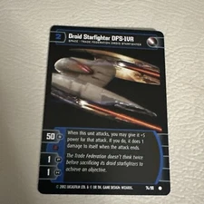 Star Wars Sith Rising Attack Of The Clones card 74/90 – Droid Starfighter DFS-1V