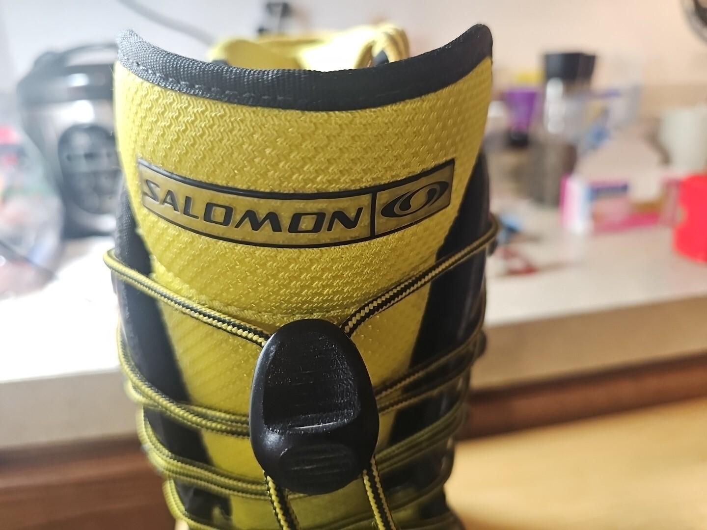 Stivali da snowboard uomo 10 5 SALOMON SYNAPSE Customfit 3D nero e giallo