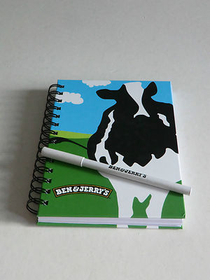 Ben&Jerry's Notizblock Schreibblock mit Stift Schreiber Aufkleber NEU s. Fotos
