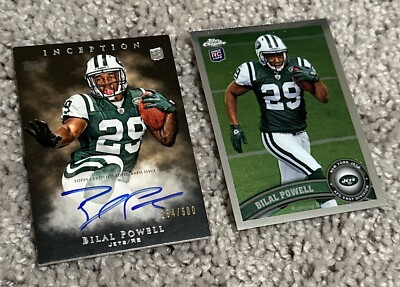 2011 Topps Inception #132 Bilal Powell Auto # /900 RC Topps Chrome  Rookie SSP