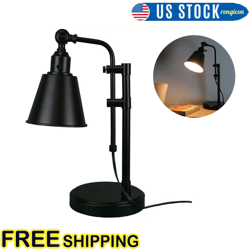 Adjustable Metal Table Lamp for Desk or Bedside with Flexible Shade & Height - Home Office Dorm Lighting-image