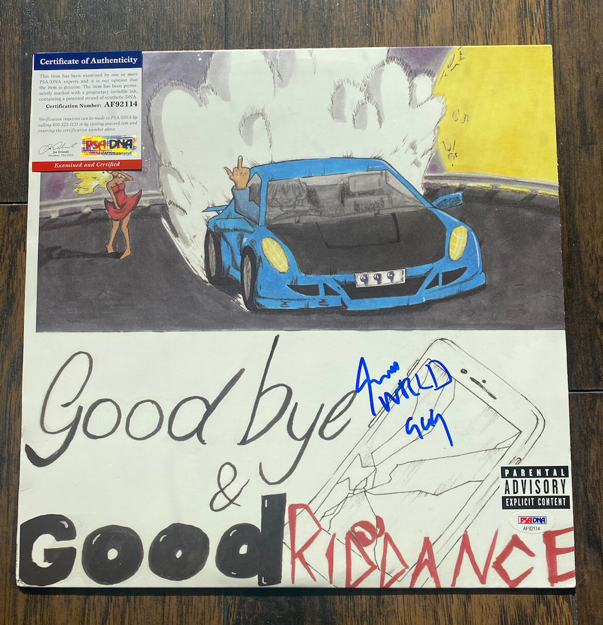 Juice Wrld Autographed Signed Goodbye & Good Riddance Album Vinyl Lp